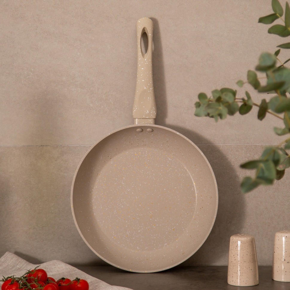 Сковорода agness с антипригарным покрытием "latte", 24х4,8см (932-502)