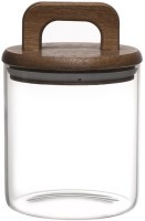 Банка для хранения стеклянная с крышкой из акации hanle, 750 мл (75865)