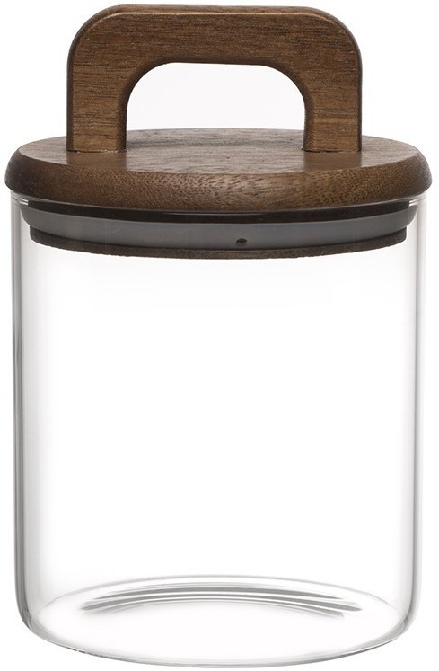 Банка для хранения стеклянная с крышкой из акации hanle, 750 мл (75865)