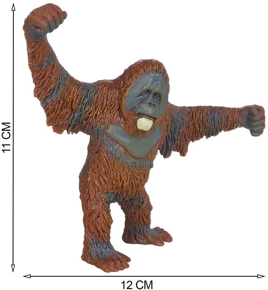 Набор фигурок животных серии "Мир диких животных": енот, рысь, орангутан с детенышем, варан, дерево (набор из 6 предметов) (MM211-223)