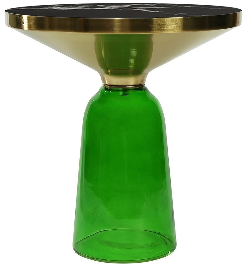 Столик кофейный odd, D50 см, мрамор/зеленый (74257)