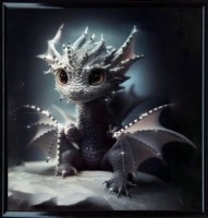 Картина Малыш Дракоша с кристаллами Swarovski (3025)