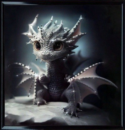 Картина Малыш Дракоша с кристаллами Swarovski (3025)