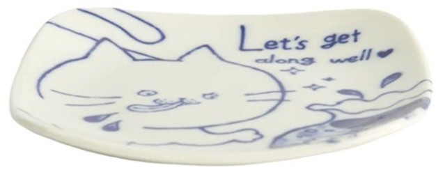 Тарелка 18975, 12,5 см, фарфор, white, blue, TOKYO DESIGN