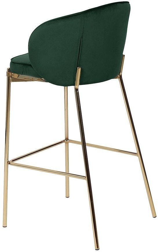 Стул барный coral, велюр, темно-зеленый (71516)