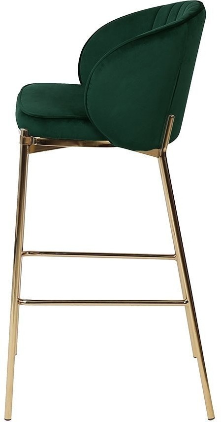 Стул барный coral, велюр, темно-зеленый (71516)