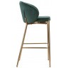 Стул барный coral, велюр, темно-зеленый (71516)