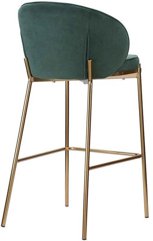 Стул барный coral, велюр, темно-зеленый (71516)