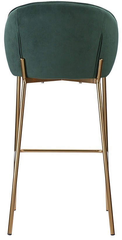 Стул барный coral, велюр, темно-зеленый (71516)