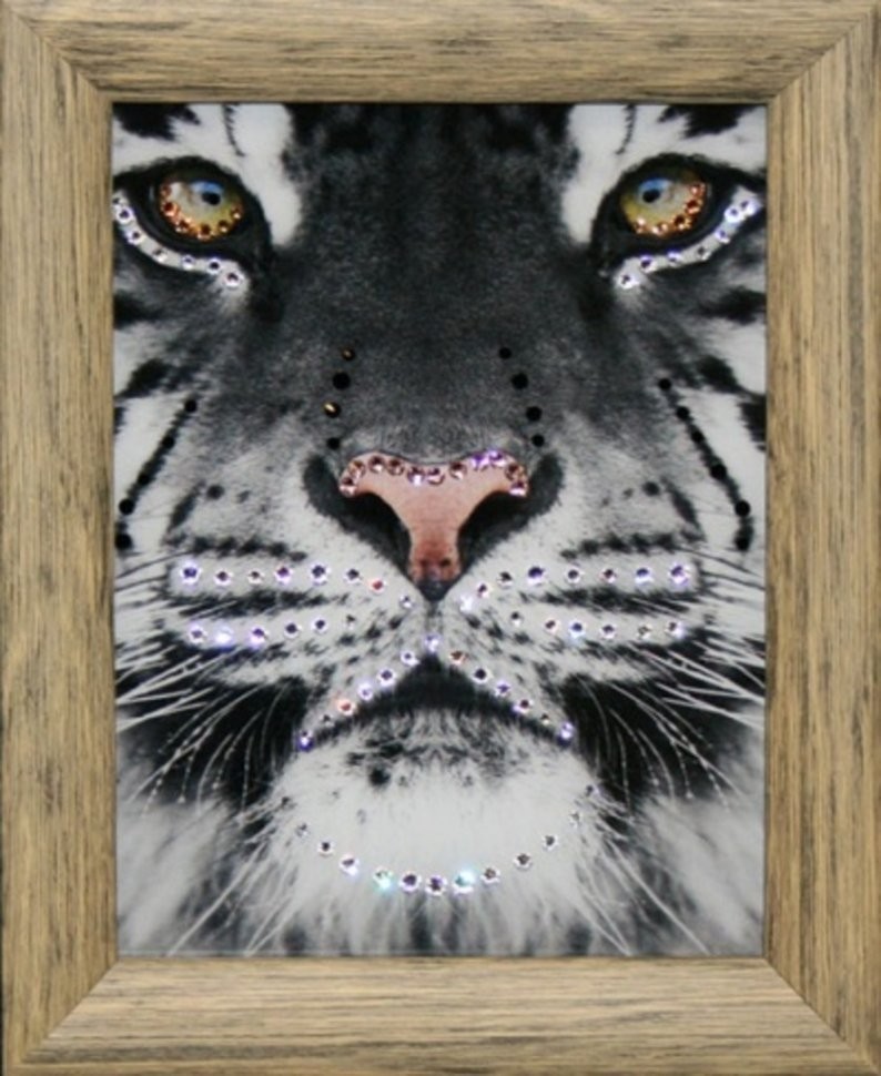 Картина Желтые глаза с кристаллами Swarovski (1585)