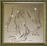 Картина Дева 35х35 см с кристаллами Swarovski (1137)