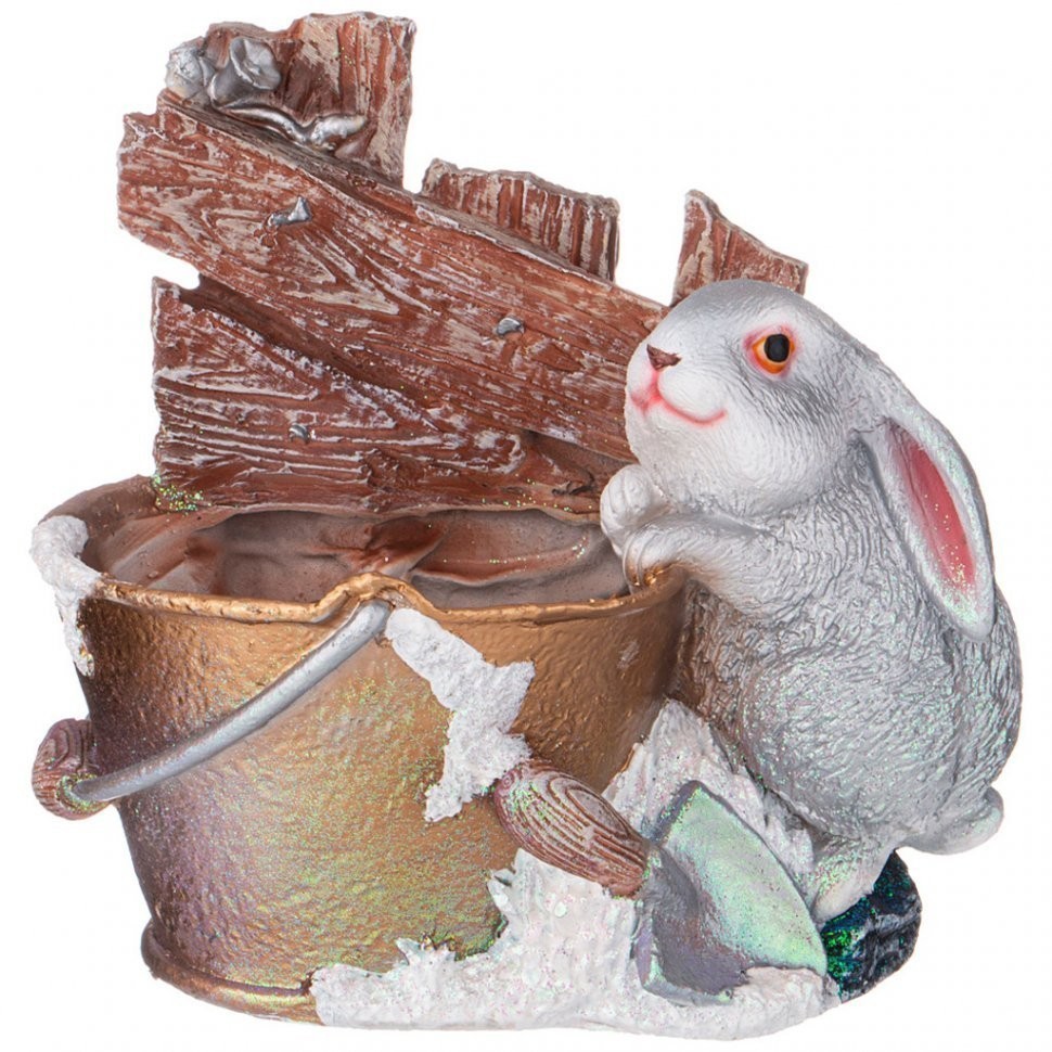 Кашпо"заяц с ведром у забора" 24*22*20см Lefard (169-745)