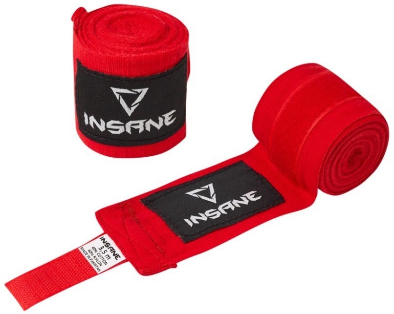 Бинт боксеркий INSANE COBRA, хлопок/нейлон, красный, 3,5 м (2095310)