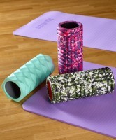 Ролик массажный STARFIT FA-507, средняя жесткость, 32,5x12,5 cм, мятный/серый (1041691)