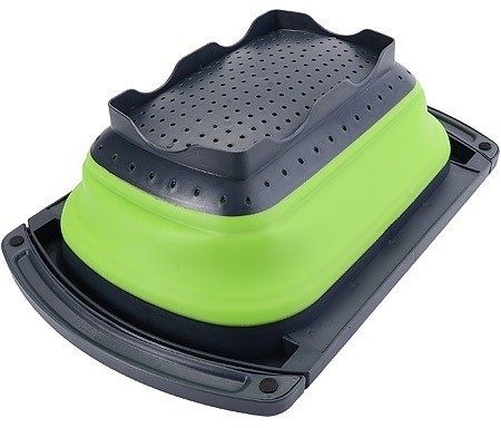 Дуршлаг с выдвиж. ручками, ЗЕЛЕН.MB (31488-1)