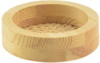 Поднос из дерева и ротанга круглый woodnes, D15 см, светлое дерево (74808)