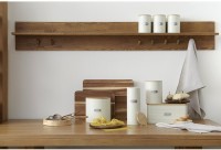 Поднос из дерева и ротанга круглый woodnes, D15 см, светлое дерево (74808)