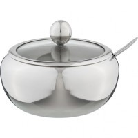 Сахарница agness с ложкой 560 мл диаметр=11 см высота=10 см (912-020)