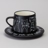 Чайный набор lefard на 1 персону "коты" цвет черный (756-475)