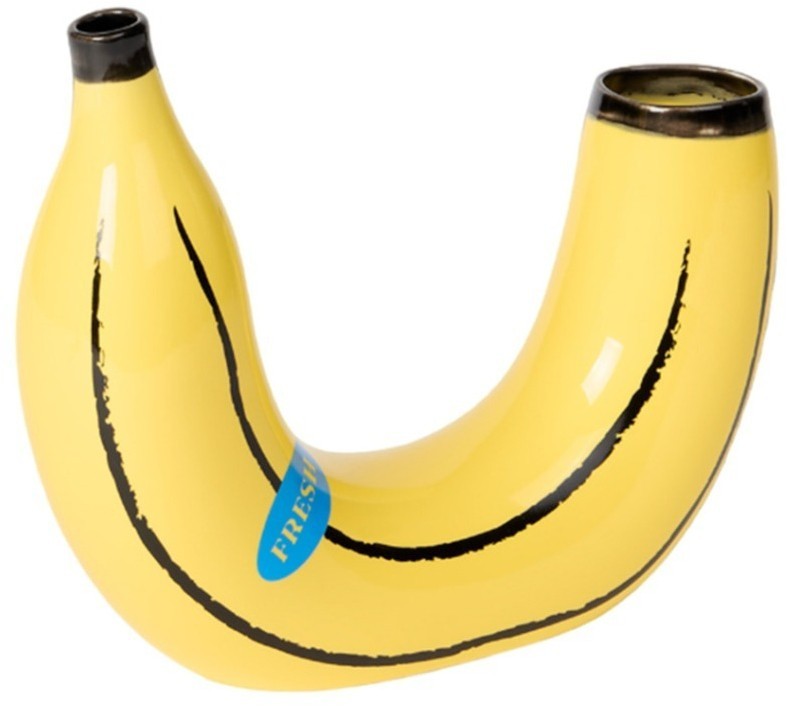 Ваза для цветов banana, 19 см, желтая (75711)