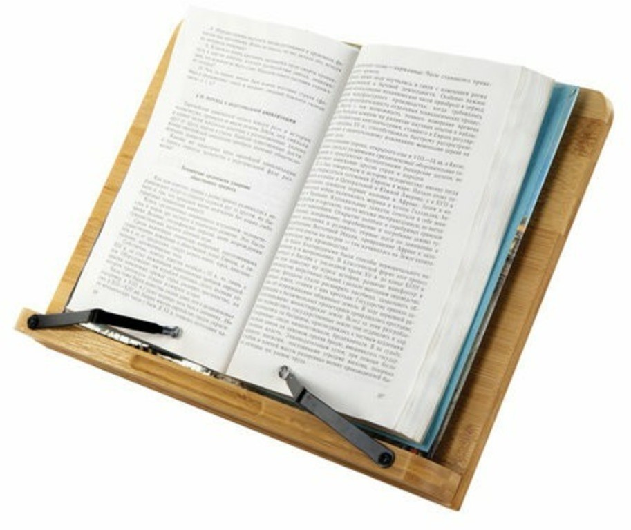 Подставка для книг и планшетов большая бамбуковая BRAUBERG 34х24 см 237896 (96782)