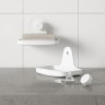 Мыльница для душа настенная flex adhesive, белая (77091)