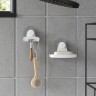 Мыльница для душа настенная flex adhesive, белая (77091)