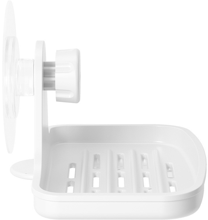 Мыльница для душа настенная flex adhesive, белая (77091)