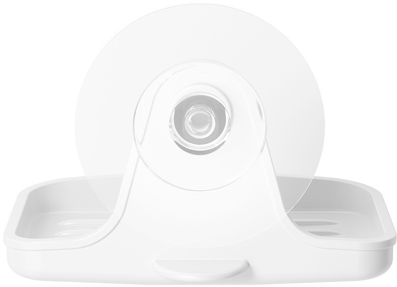 Мыльница для душа настенная flex adhesive, белая (77091)