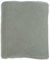 Плед из хлопка жемчужной вязки мятного цвета из коллекции essential, 130х180 см (65885)