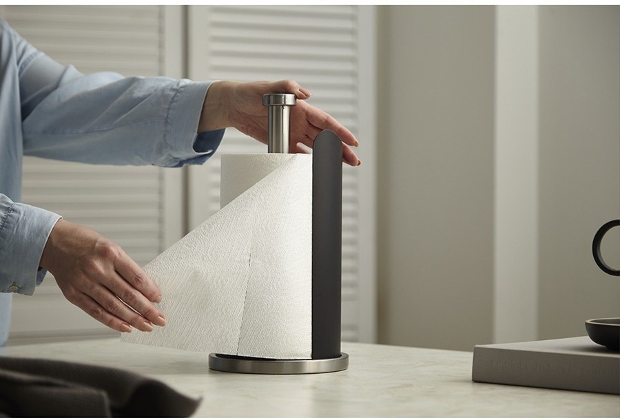 Держатель для бумажных полотенец riks, графит (78427)