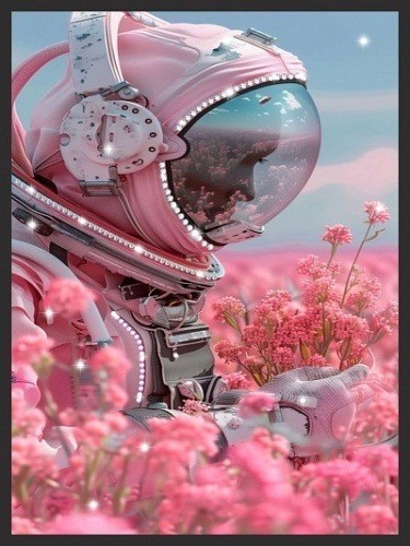 Картина Цветочная одиссея с кристаллами Swarovski (3344)