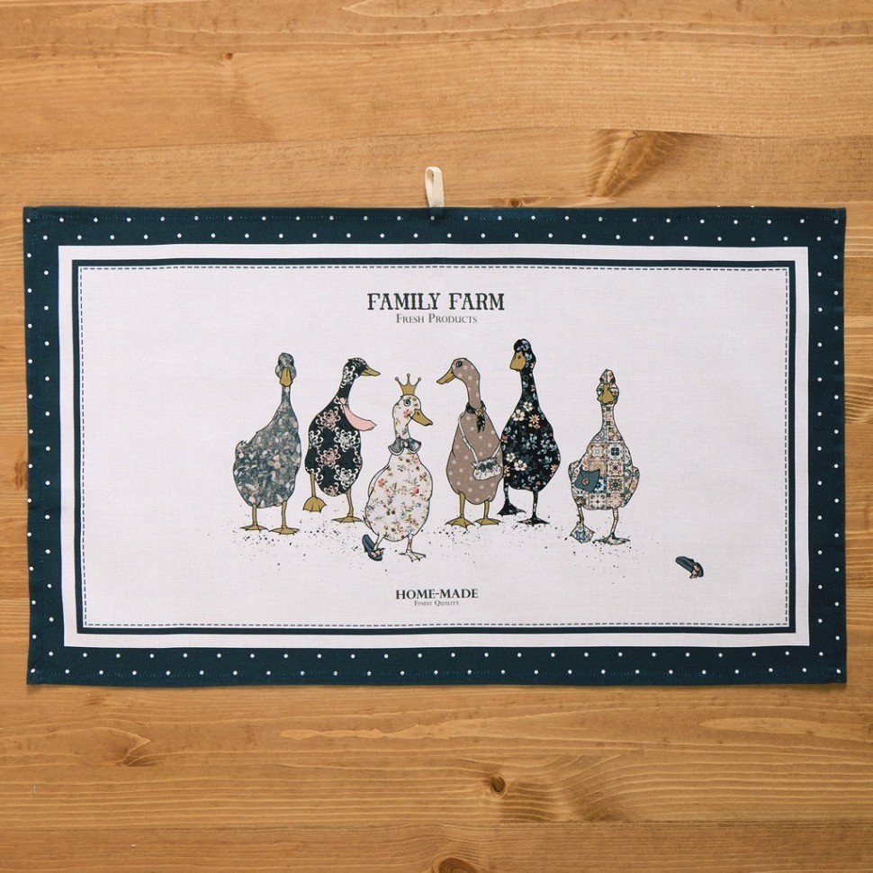 Набор полотенец "family farm",синий ,40х70см твил,100% хлопок, Lefard (850-742-62)