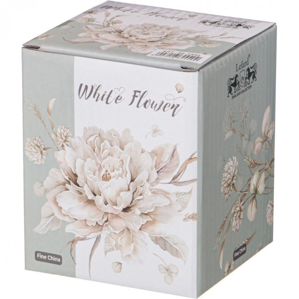 Подставка под чайные ложки lefard "белый цветок" 9 см голубая Lefard (86-2440)