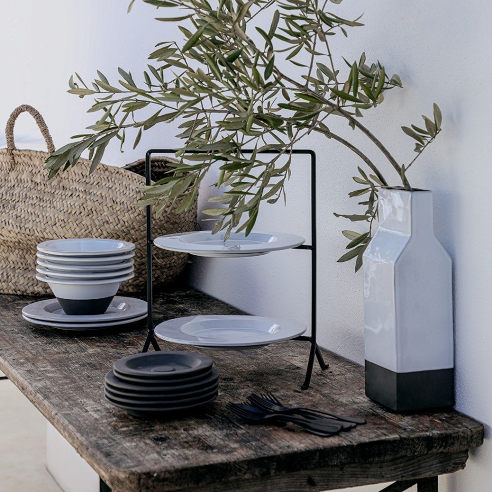 Чаша 1POS171-03217U, 17,4 см, керамика, white/grey, Costa Nova