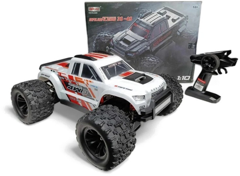 Радиоуправляемый монстр MJX Hyper Go Brushless 4WD 2.4G LED 1:10 (MJX-10208-V1-WHITE)