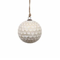 Новогодняя игрушка EL-32A, 13, стекло, white, gold, ROOMERS FURNITURE