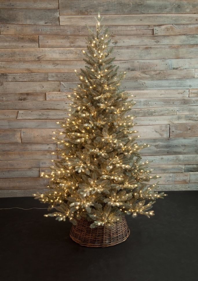 Ель леара 215 см 1000 ламп серебристая (74434)