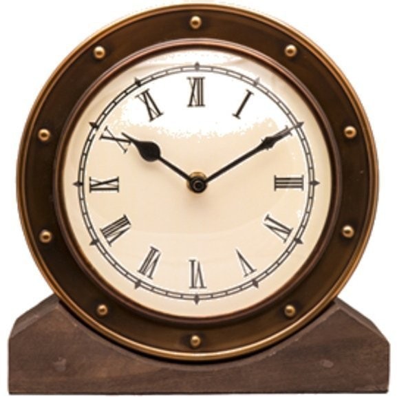 Часы Алейн DTR2104S/3Large, бронза, дерево, стекло, Bronze, RESTORATION HARDWARE