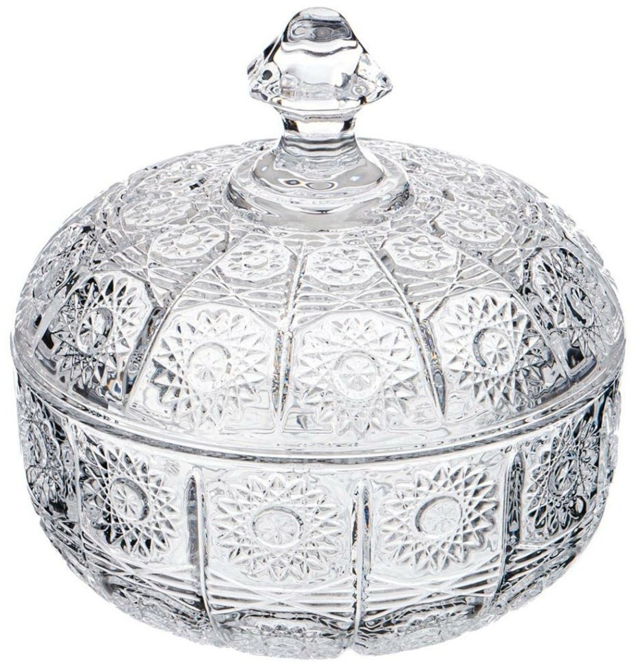 Конфетница с крышкой "muza crystal" 250 мл. 11,5*11,5 см. высота=11 см. Lefard (355-167)