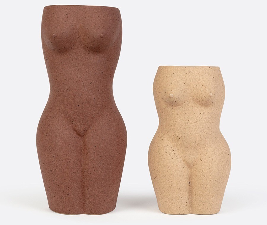 Ваза для цветов body, black, 23 см (76240)