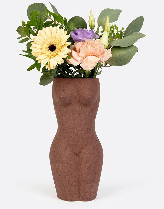 Ваза для цветов body, black, 23 см (76240)