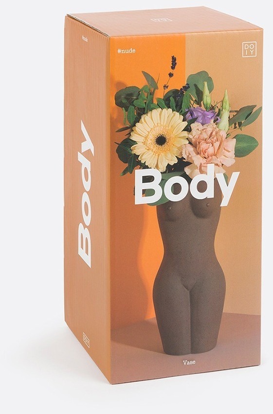 Ваза для цветов body, black, 23 см (76240)