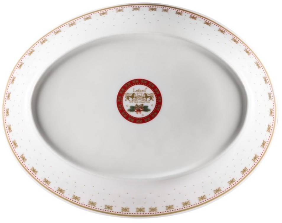 Блюдо lefard "тройка" овальное 25*19,5*4,5 см белое (85-1648-1)