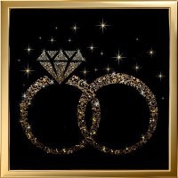 Картина Клятва, запечатанная золотом с кристаллами Swarovski (2425)