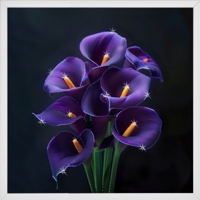 Картина МИР ЛИЛОВЫХ ТЕНЕЙ с кристаллами Swarovski (3171)