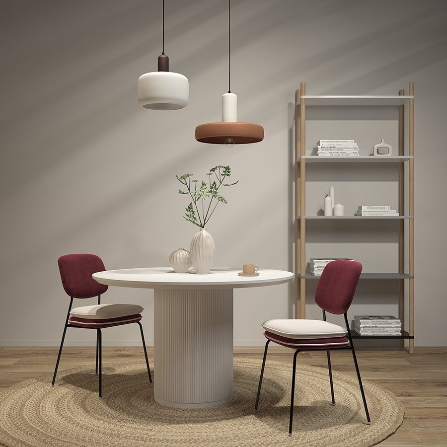 Стул pea, велюр, бордовый/бежевый (77068)