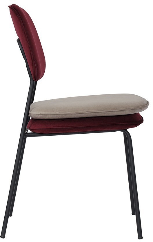 Стул pea, велюр, бордовый/бежевый (77068)