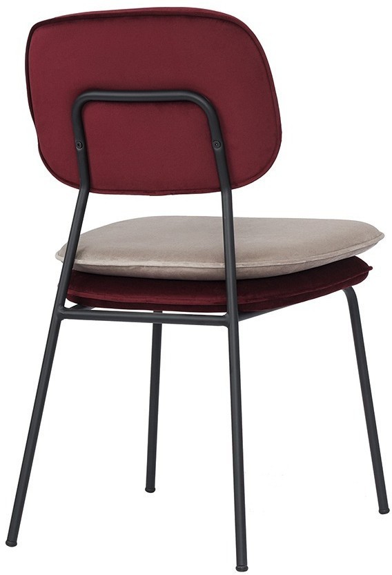 Стул pea, велюр, бордовый/бежевый (77068)