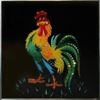 Картина Золотой петушок с кристаллами Swarovski (1875)